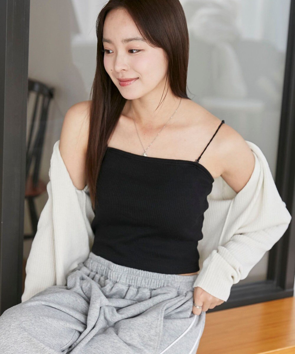 WEGO 【カップ付きインナー/SMサイズ展開】なちゅ盛れカップインショートキャミ 