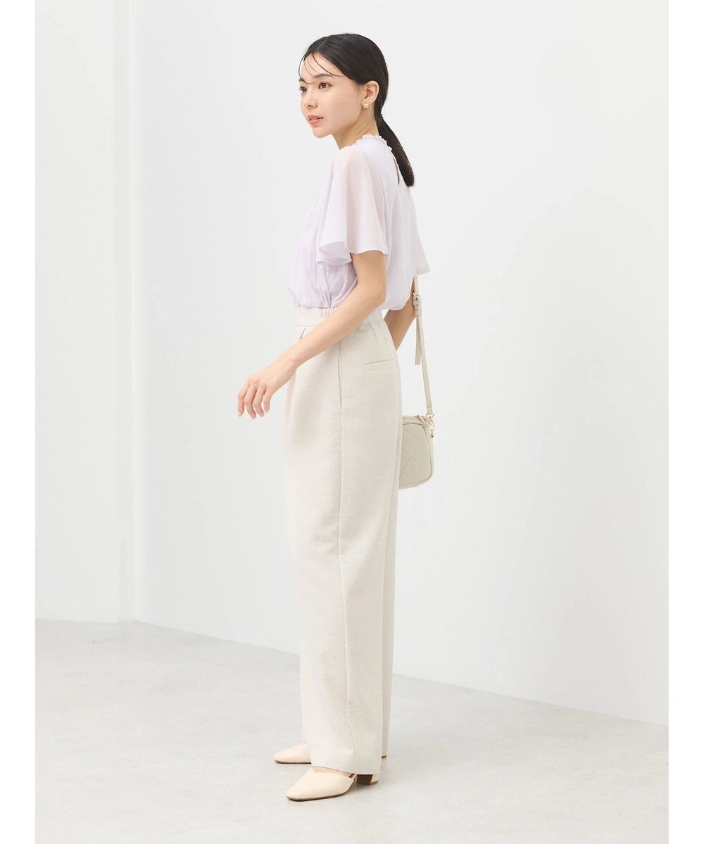 earth music&ecology マジョリカプリーツ半袖ブラウス 