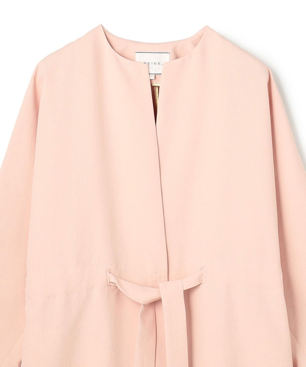 BEIGE， PORDIC / ドロスト付きロングスプリングコート 