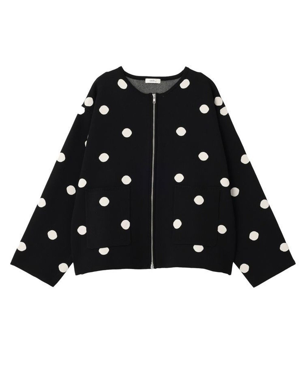 earth music&ecology 【予約】ダブルジップドットカーディガン 