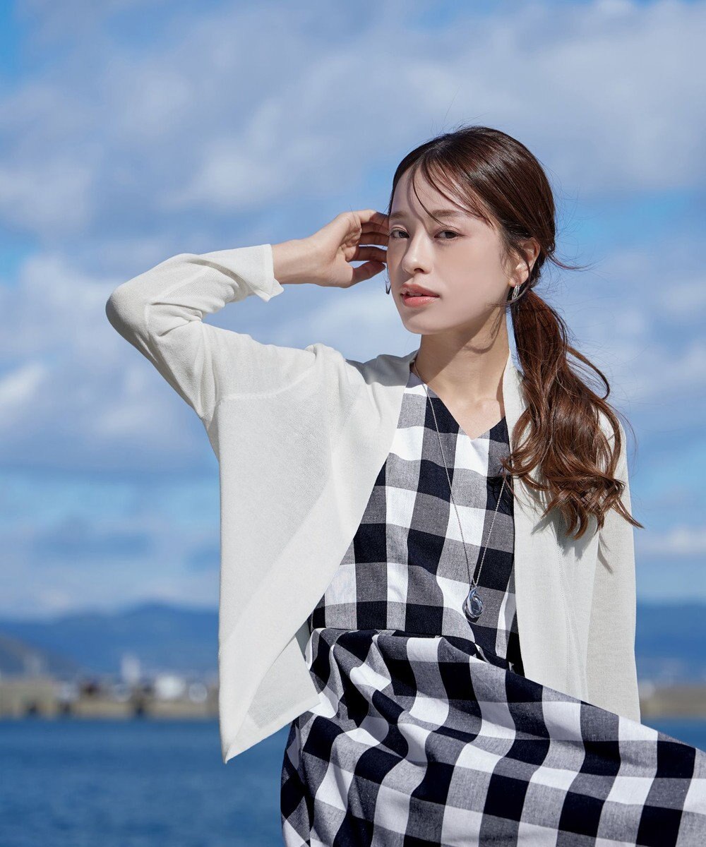 Tiaclasse L 【小倉優子さん着用・UVケア・接触冷感】ショートトッパーカーディガン 