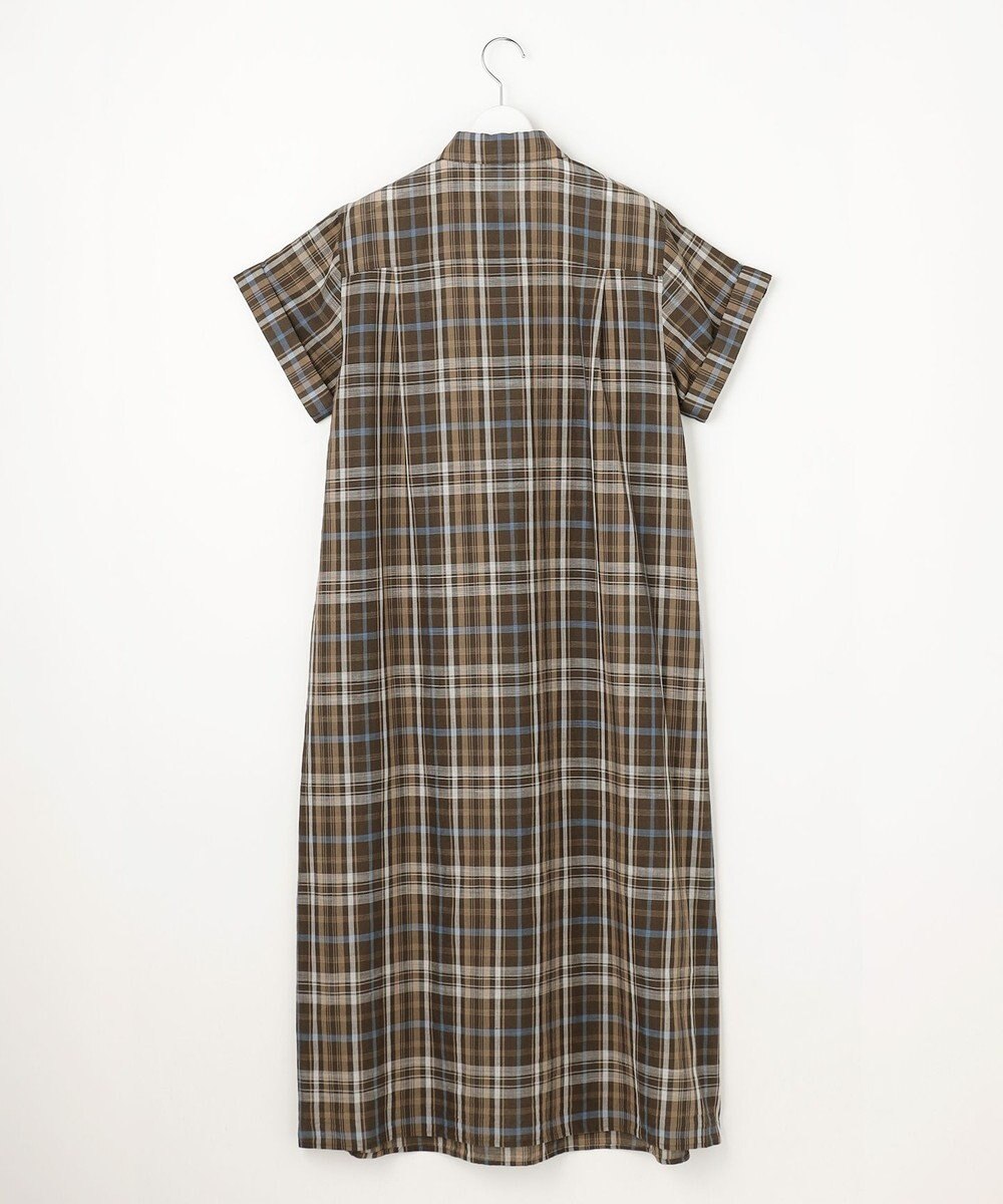 J.PRESS LADIES コットンリネン Light マドラスチェック シャツ ワンピース 