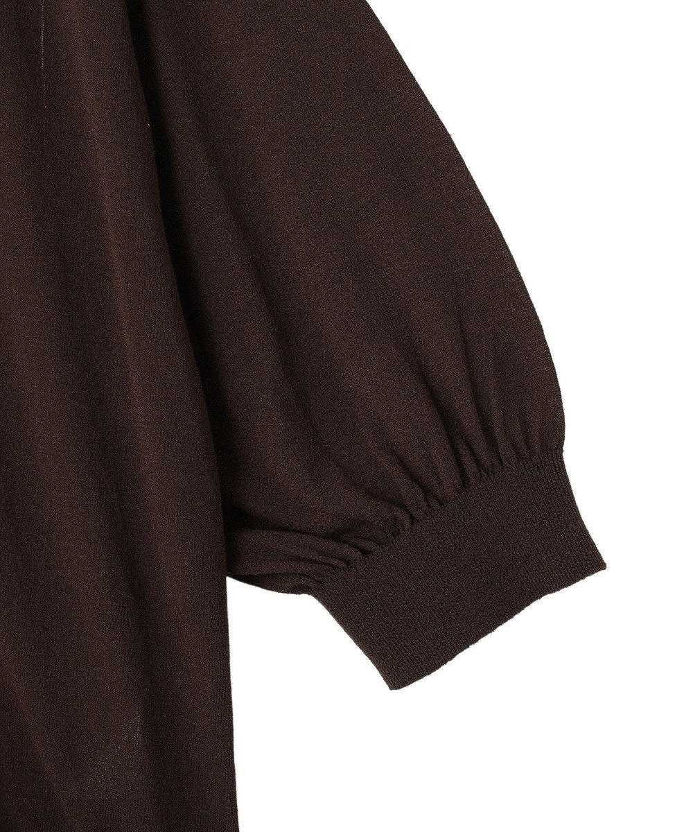 AMERICAN HOLIC 5分袖シアーVネックニットカーディガン 