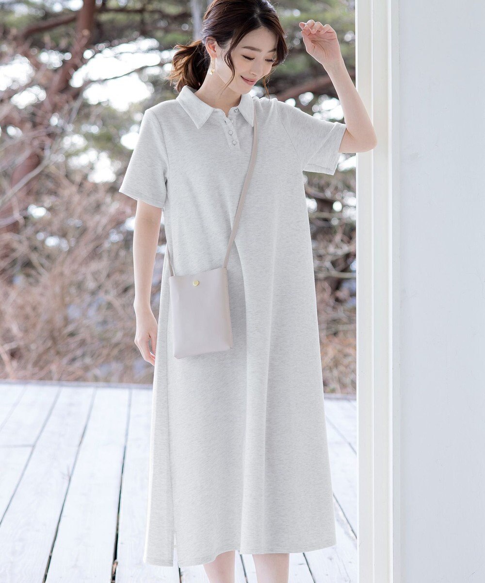 Tiaclasse 【洗える】ポロシャツワンピース 
