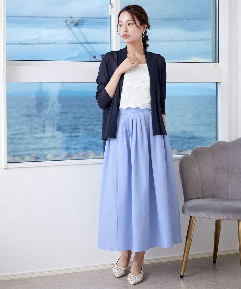 Tiaclasse L 【小倉優子さん着用・UVケア・接触冷感】ショートトッパーカーディガン 