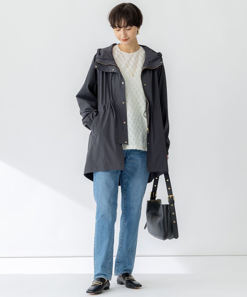 23区 L 【洗える】シアーカットジャカード ブラウス 