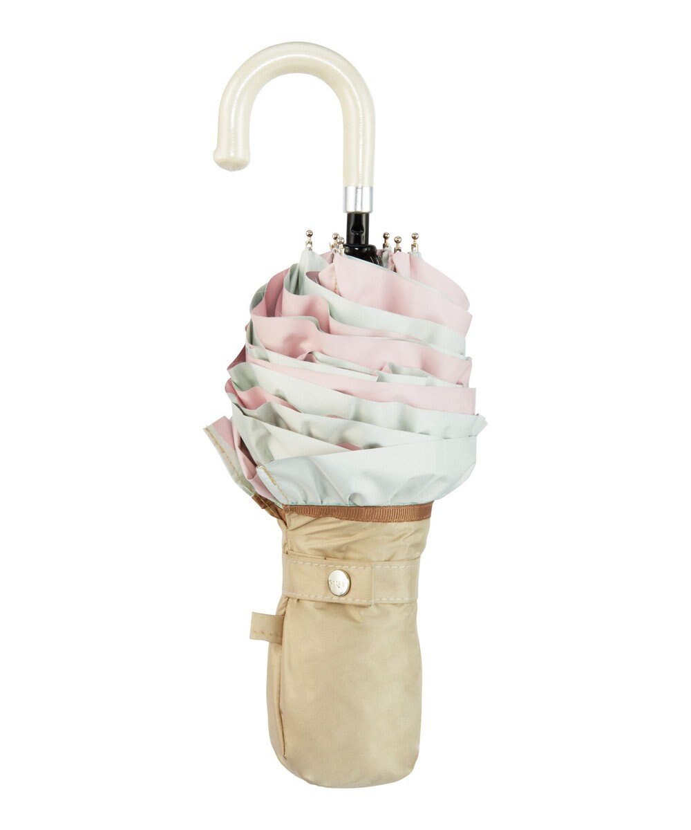 MOONBAT estaa 晴雨兼用 折りたたみ傘 バイカラーフリル 日傘 遮光 遮熱 UV 