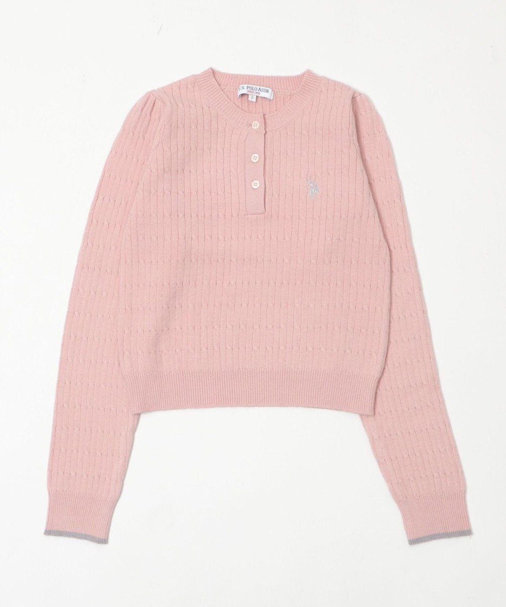 WEGO 【WEB限定/25年秋冬新作】別注USPOLOヘンリーネックニットPO 