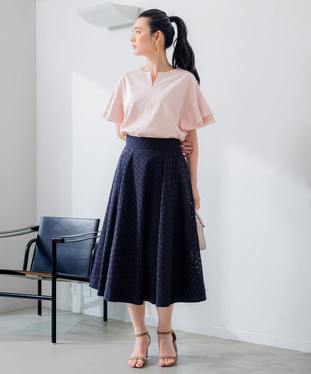 組曲 【洗える】パッチワークレース スカート 