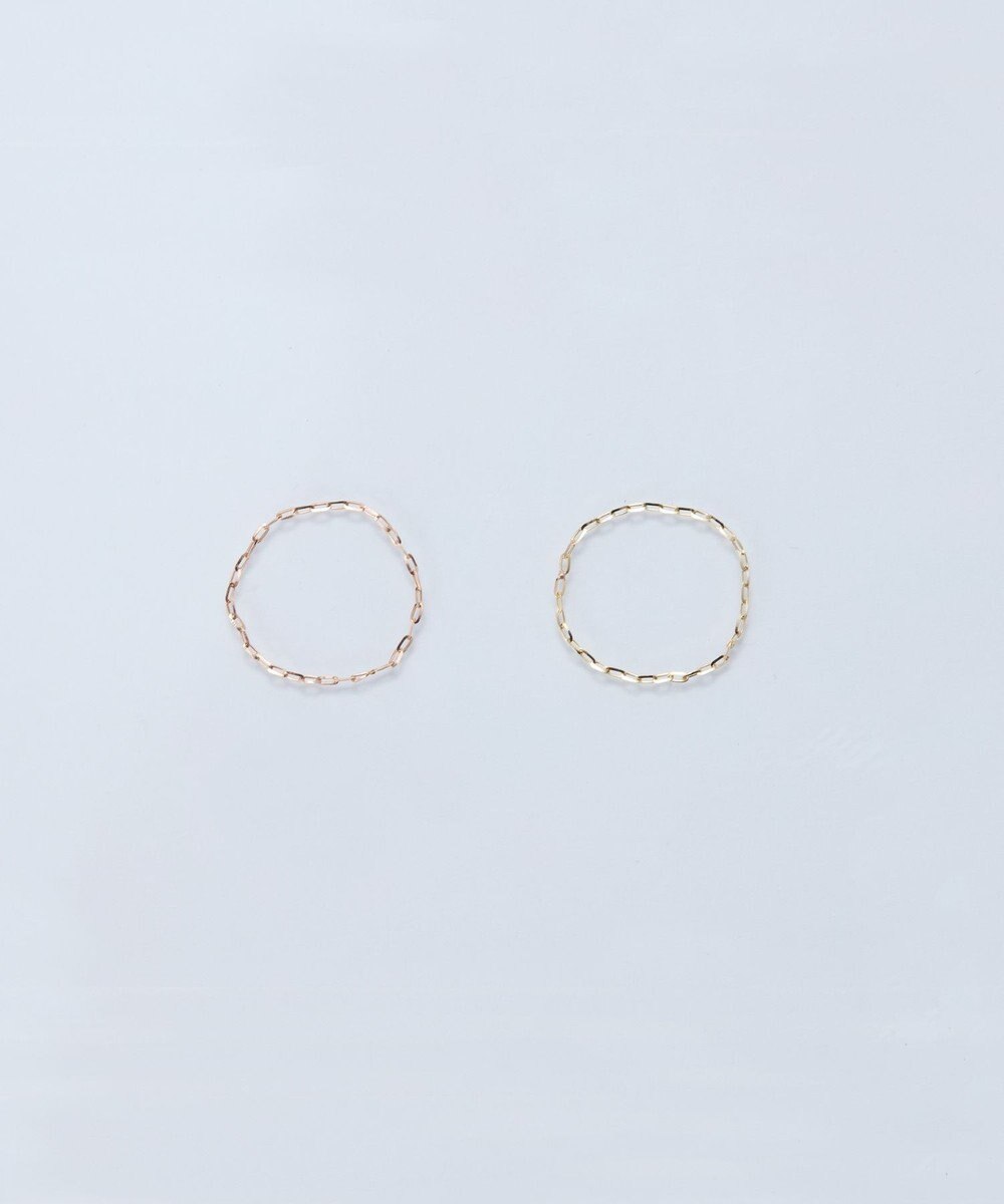 Phoebe 【K10】ブライトネスチェーンリング　ゴールド 3号/7号/11号/13号　BOX付き 