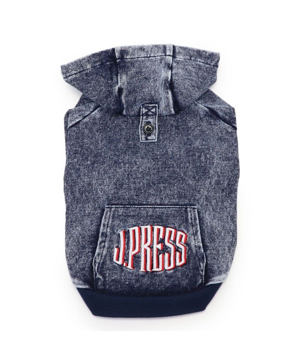 PET PARADISE J.PRESS デニム風 ロゴパーカー 小型犬 