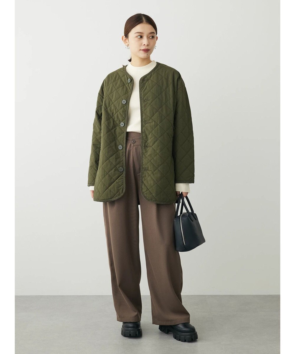 Green Parks キルティングノーカラーブルゾン 