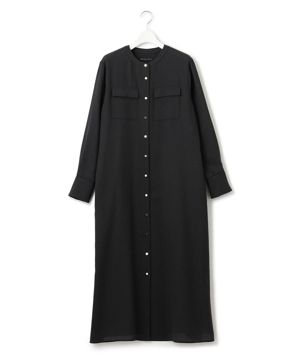 23区 ポリエステルウール シャツワンピース 