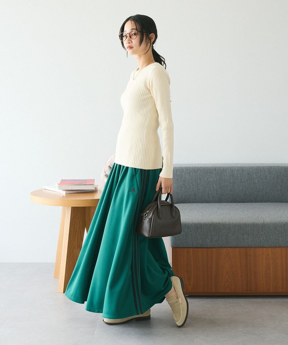 CRAFT STANDARD BOUTIQUE 洗える/とてもちクルーネックリブニットプルオーバー 