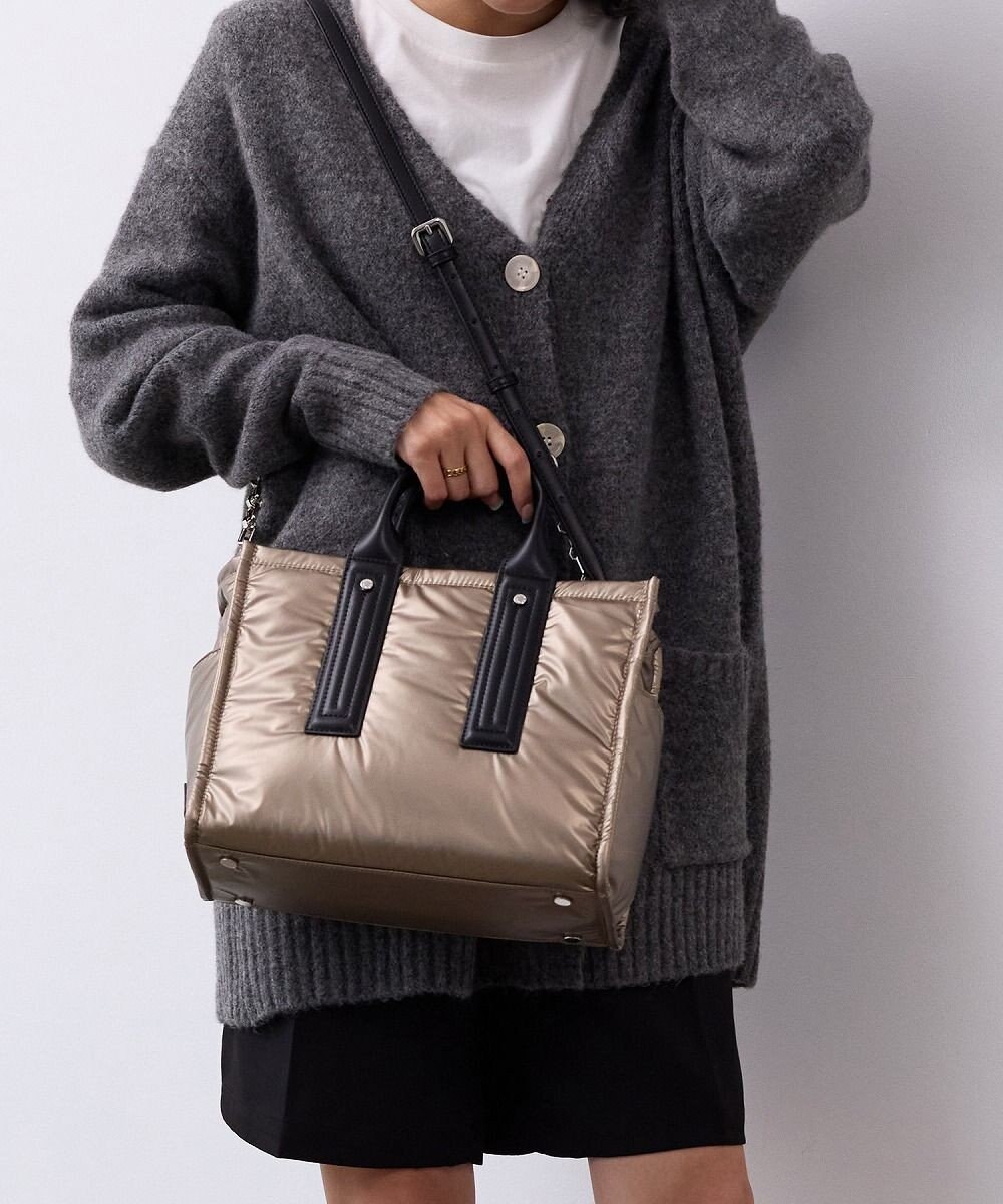 TOPKAPI 【TREASURE TOPKAPI】メタリック パデット ショルダー付 トートバッグ 