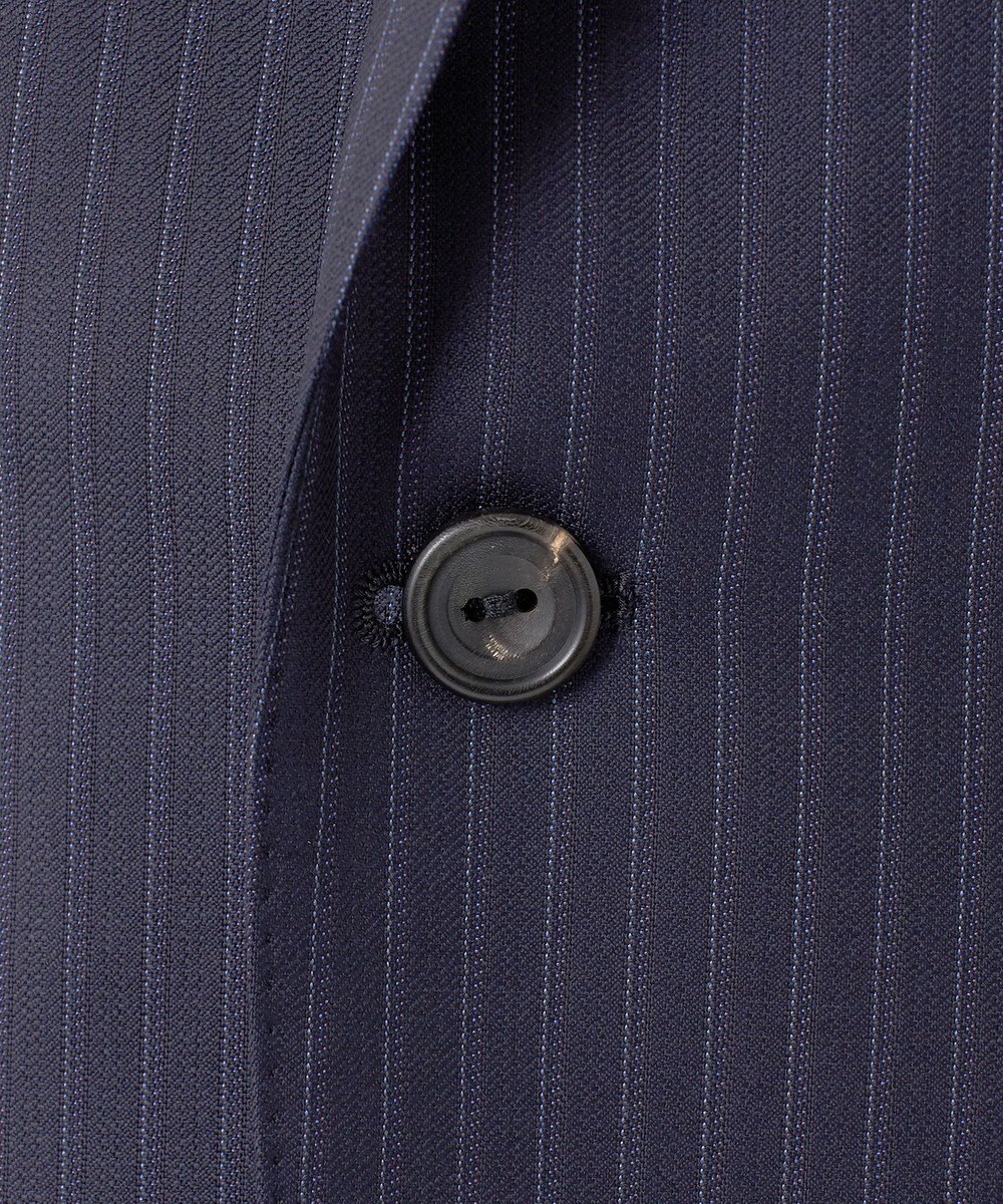 GOTAIRIKU 【Loro Piana Fabric】365 通年スーツ(ネイビー×ストライプ) 
