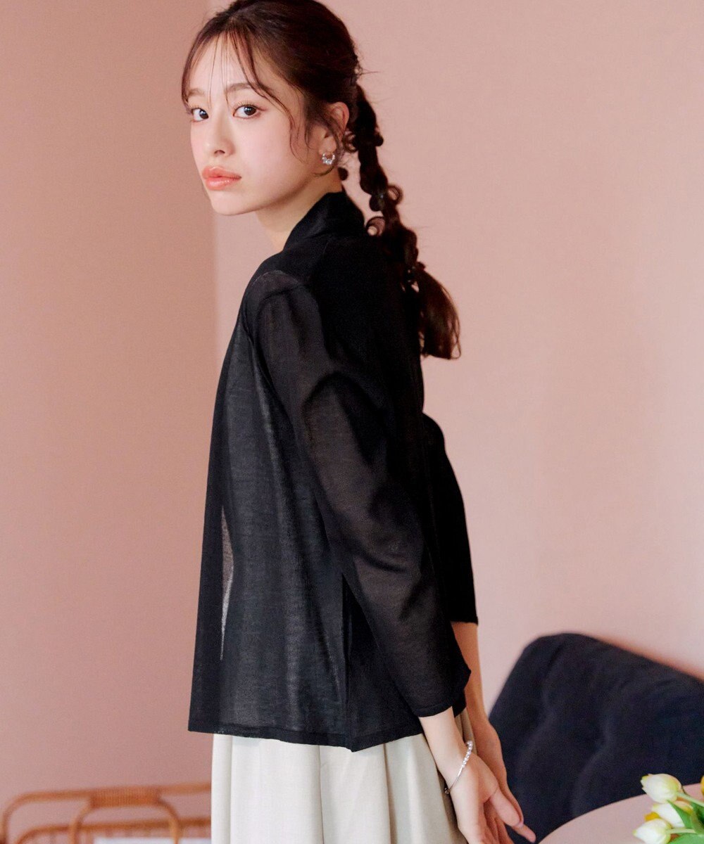 Tiaclasse L 【小倉優子さん着用・UVケア・接触冷感】ショートトッパーカーディガン 