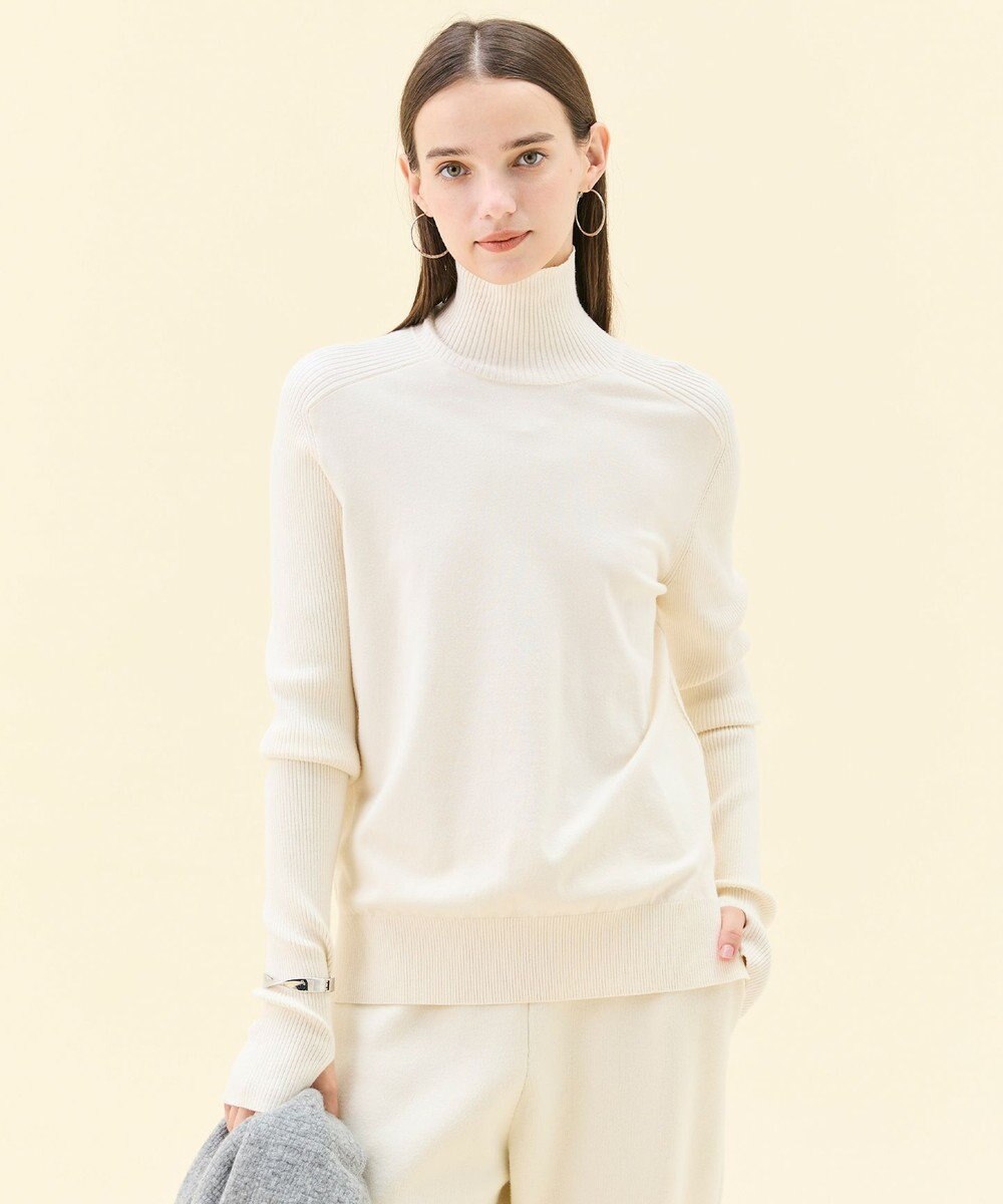 BEIGE， 【洗える】WILLOW / サムホールハイネックニット 
