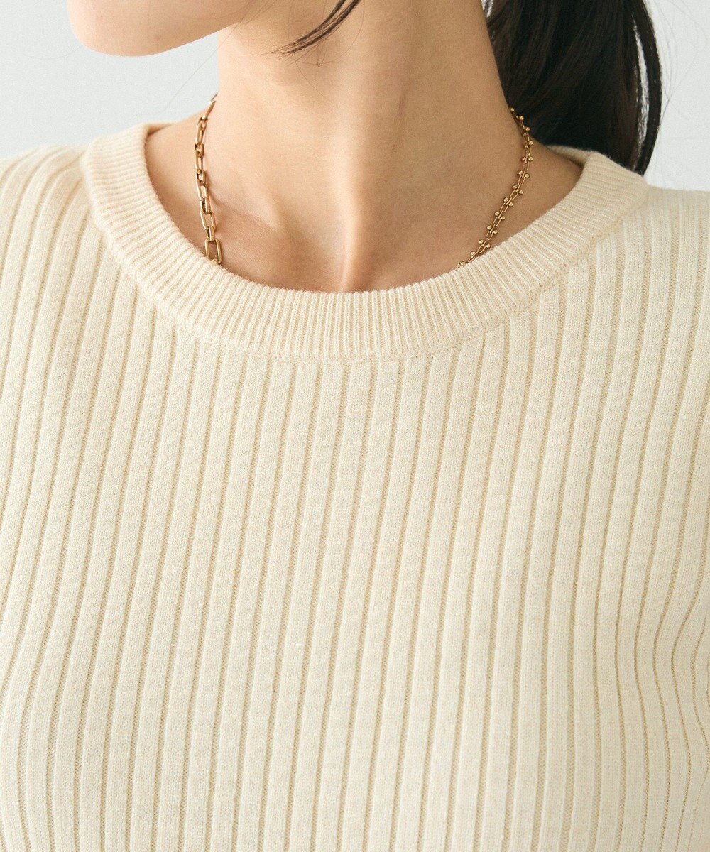 CRAFT STANDARD BOUTIQUE 洗える/とてもちクルーネックリブニットプルオーバー 