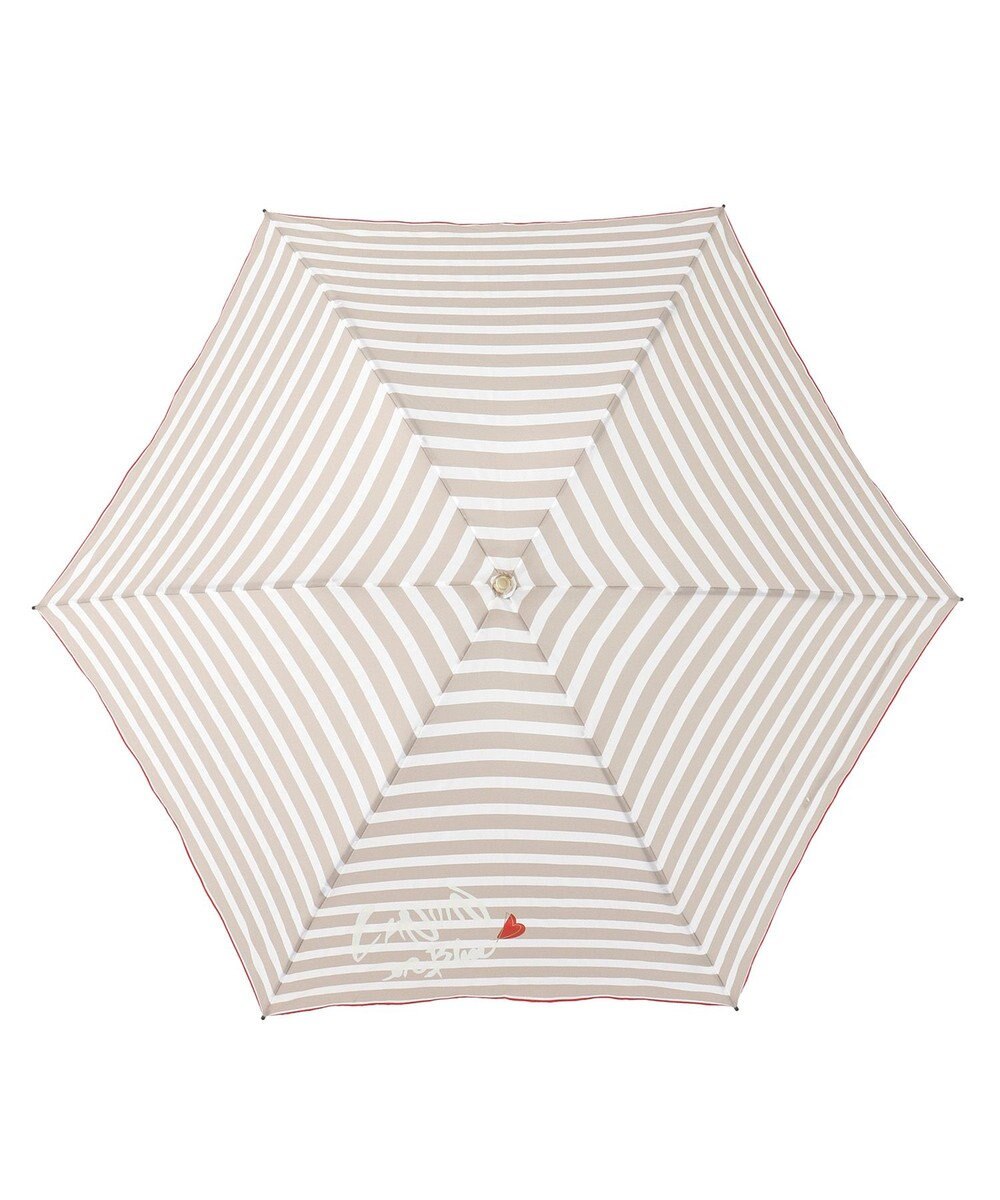 MOONBAT LANVIN en Bleu 折りたたみ傘 ボーダー 