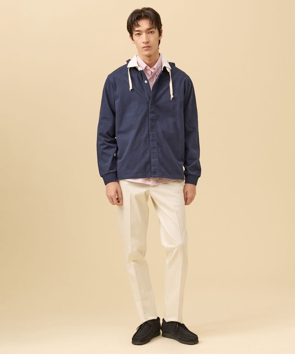 J.PRESS MEN 【フード取り外し可】フーデット ラガーシャツ 