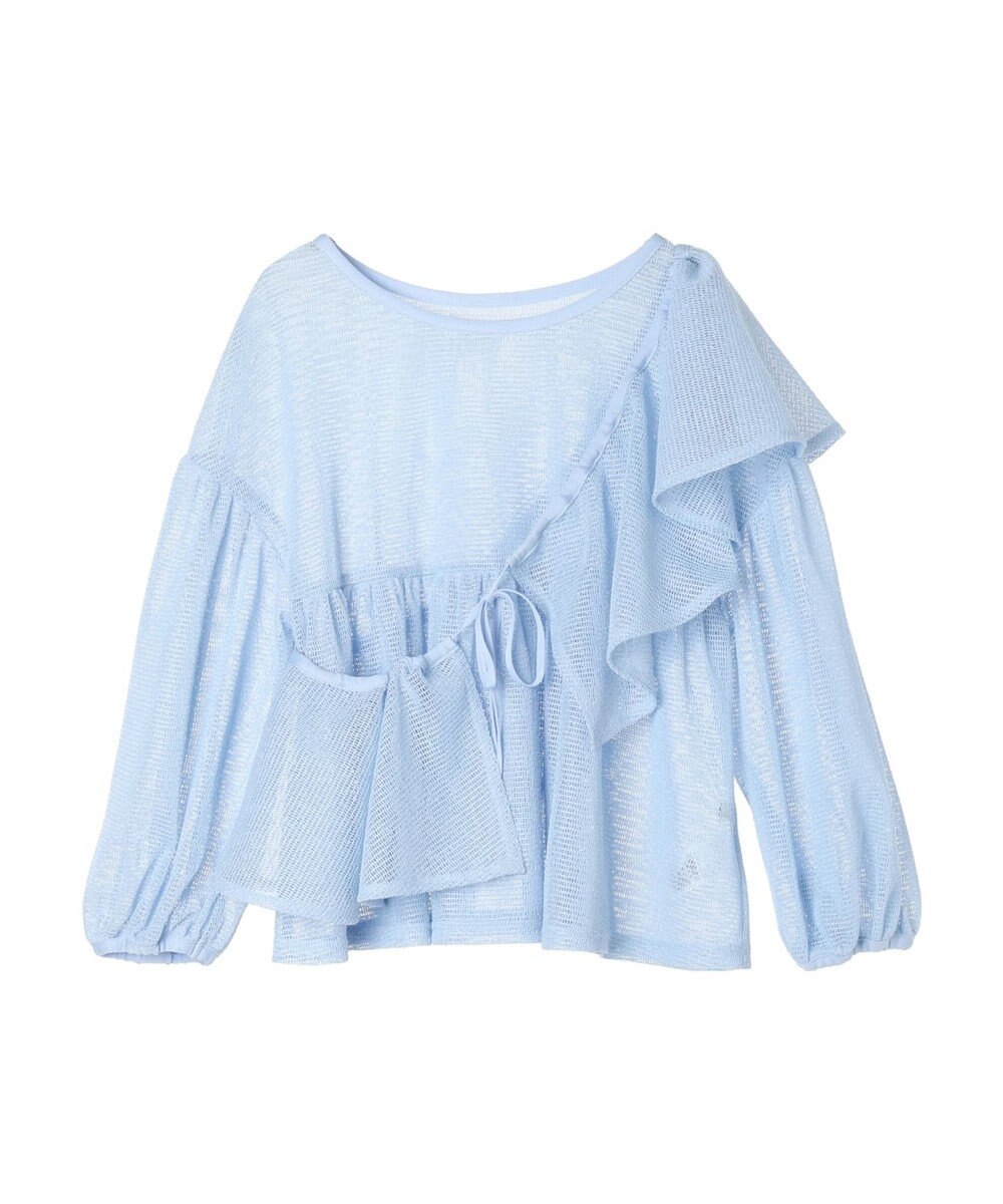 earth music&ecology マルチｗａｙカラーメッシュブラウス 