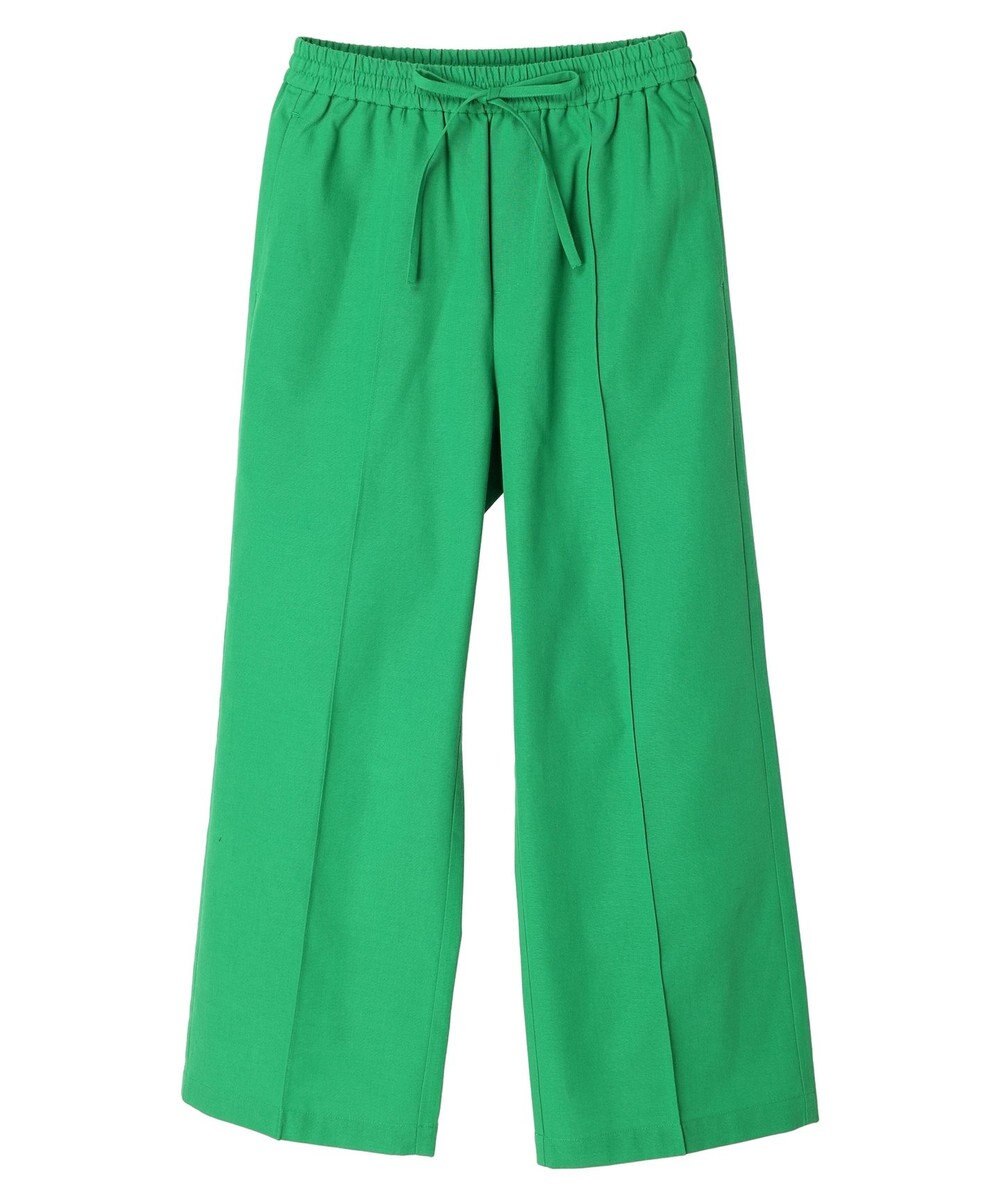 Green Parks 綿麻混イージーワイドパンツ 