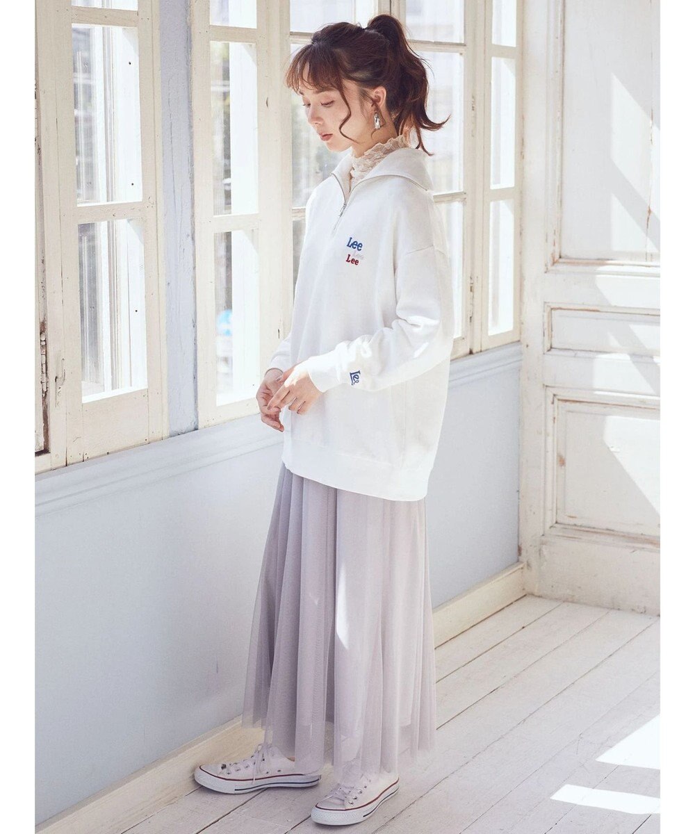 earth music&ecology Ｌｅｅ×ｅ．ｍ．ａ．ｅ．　ハーフジップ刺繍スウェット 