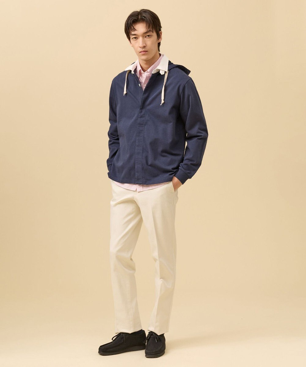 J.PRESS MEN 【フード取り外し可】フーデット ラガーシャツ 