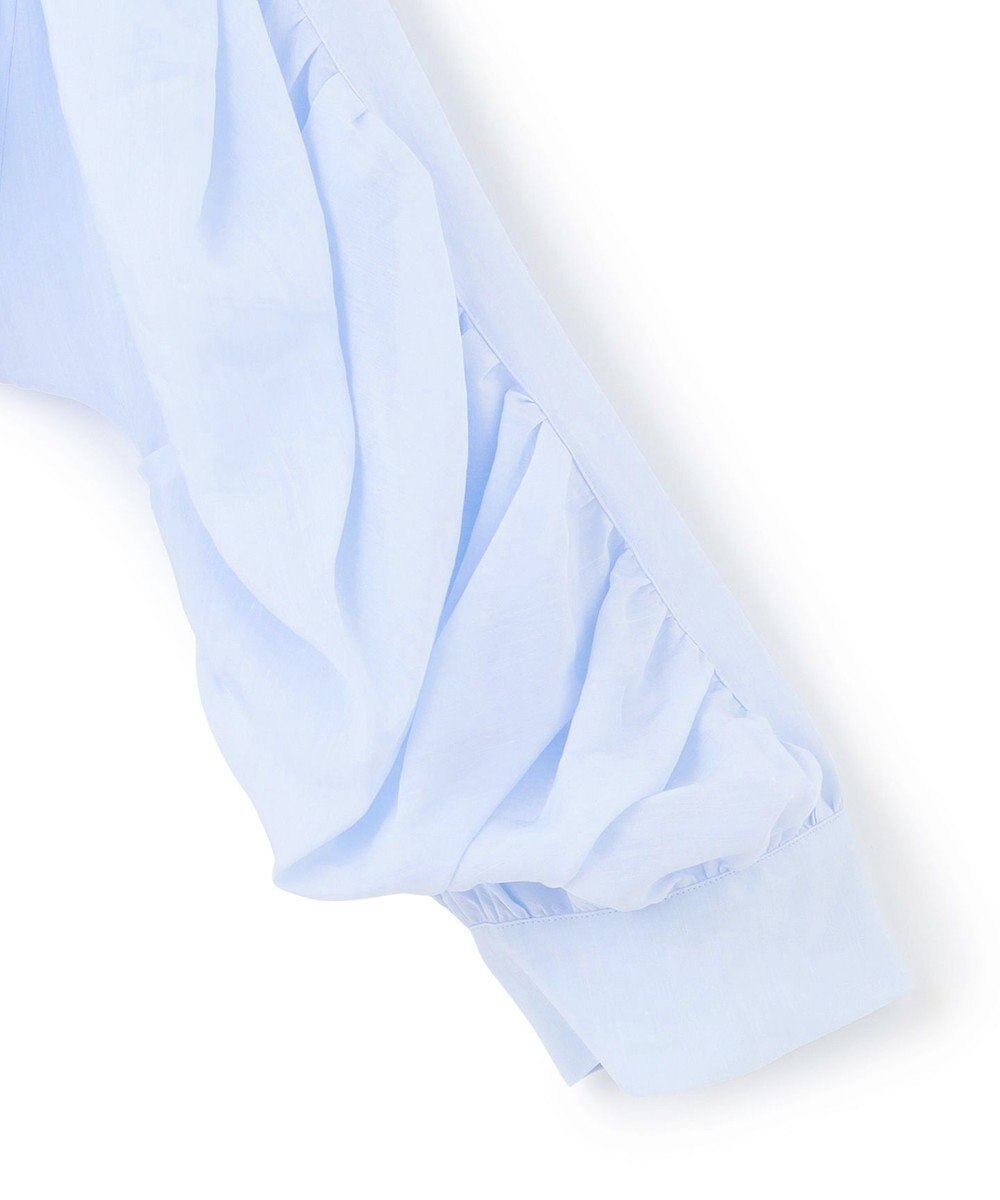 BEIGE， 【洗える】PAULINE / タックギャザーリネンボリュームブラウス 