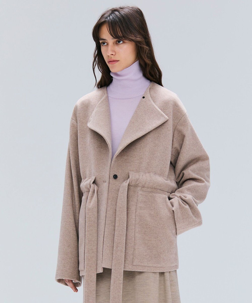 BEIGE， LABBOCK / ウール混2WAYショートコート 