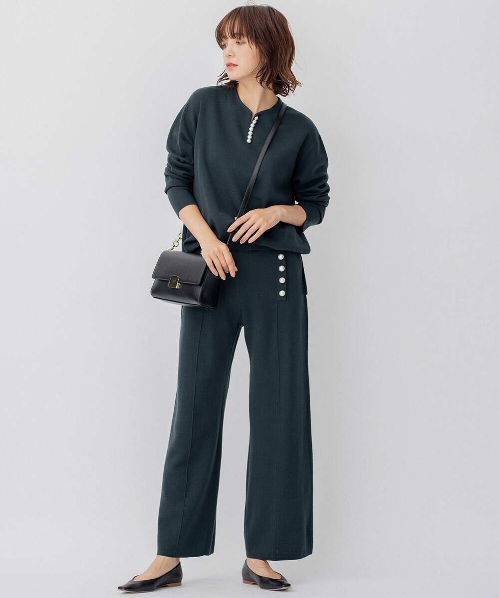 23区 ウールブレンド ラインパール プルオーバー 