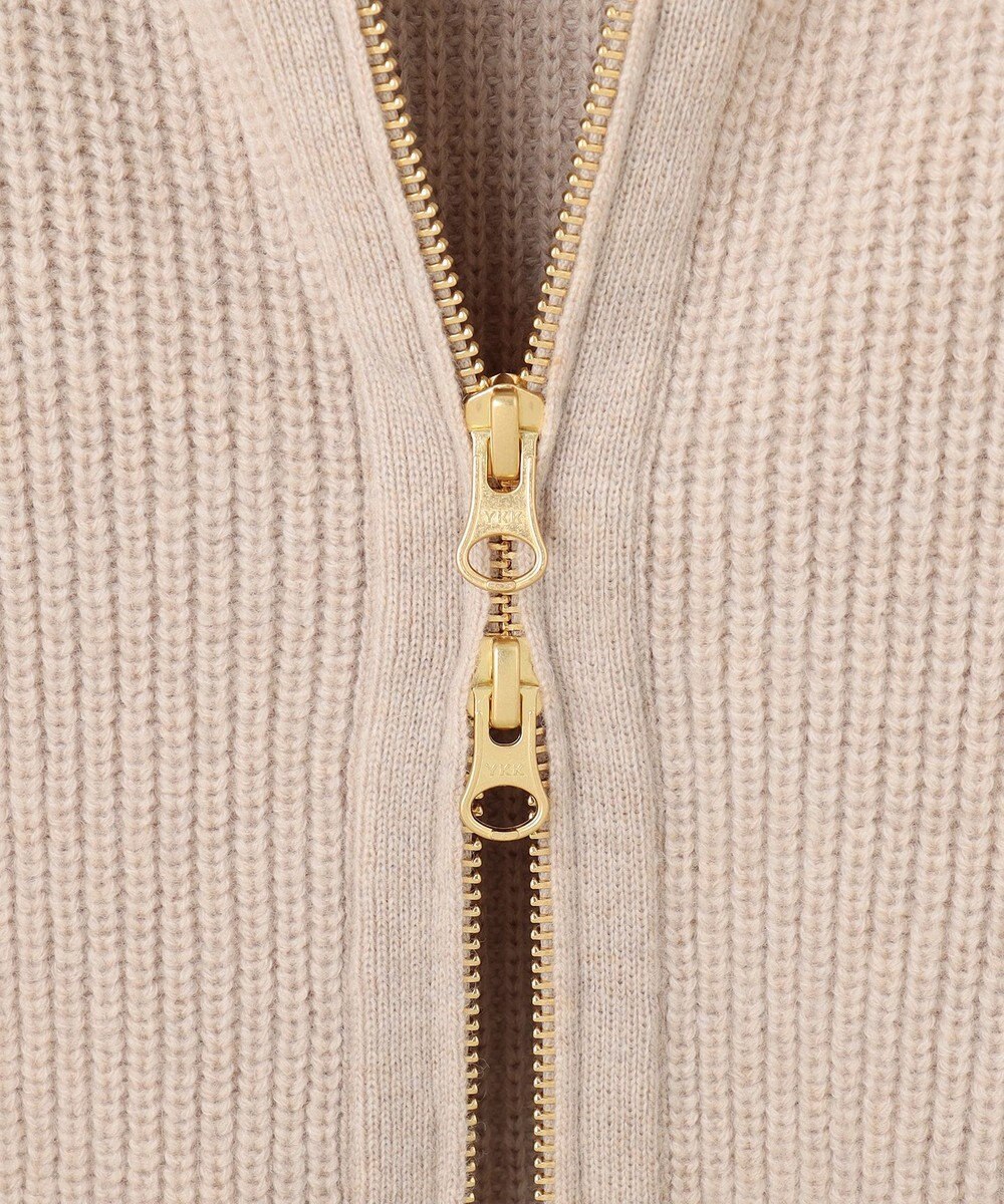 23区 S 【洗える】カシミヤブレンド ジップアップ ニットブルゾン 