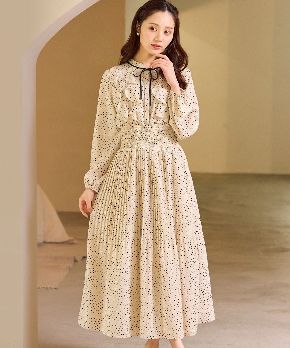 Feroux ウエストシャーリングラッフル ワンピース 