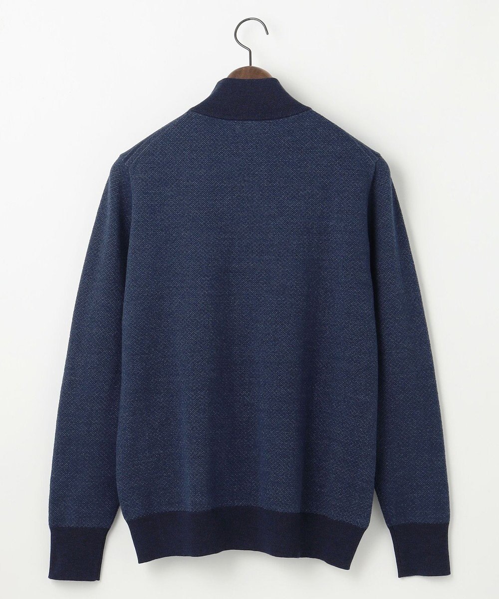 JOSEPH ABBOUD 【軽い】シェニールヤーンジャカード ジップ ブルゾン 