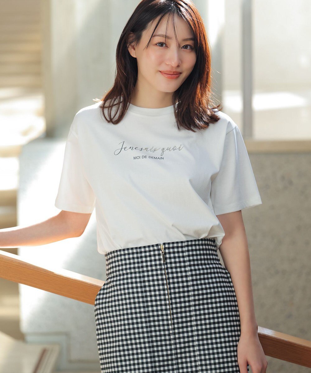 ANY SIS ビジュープリント Ｔシャツ 