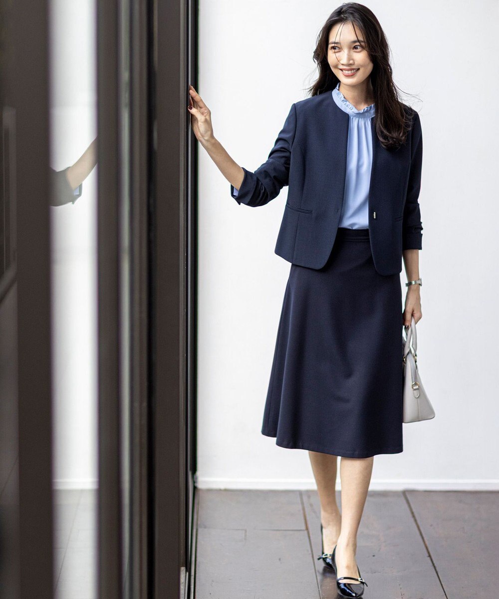 ANY SIS 【WEB限定】ウーステッドエステル クルーネック ジャケット 