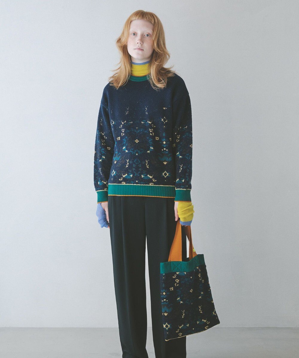 COQ FOREST MEMORY 花柄ニットトートバッグ 