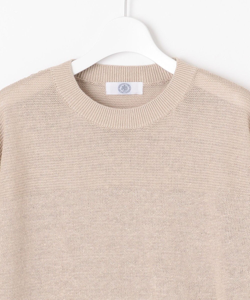 J.PRESS LADIES 【洗える・吸水速乾】 マーセライズコードリネン ニット 