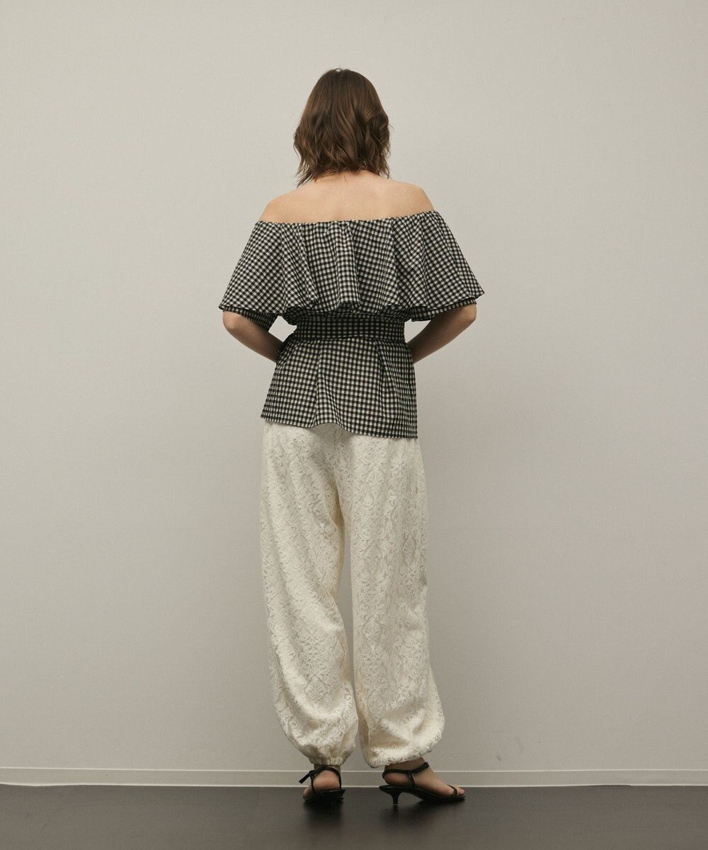 GRACE CONTINENTAL チェックケープブラウス 