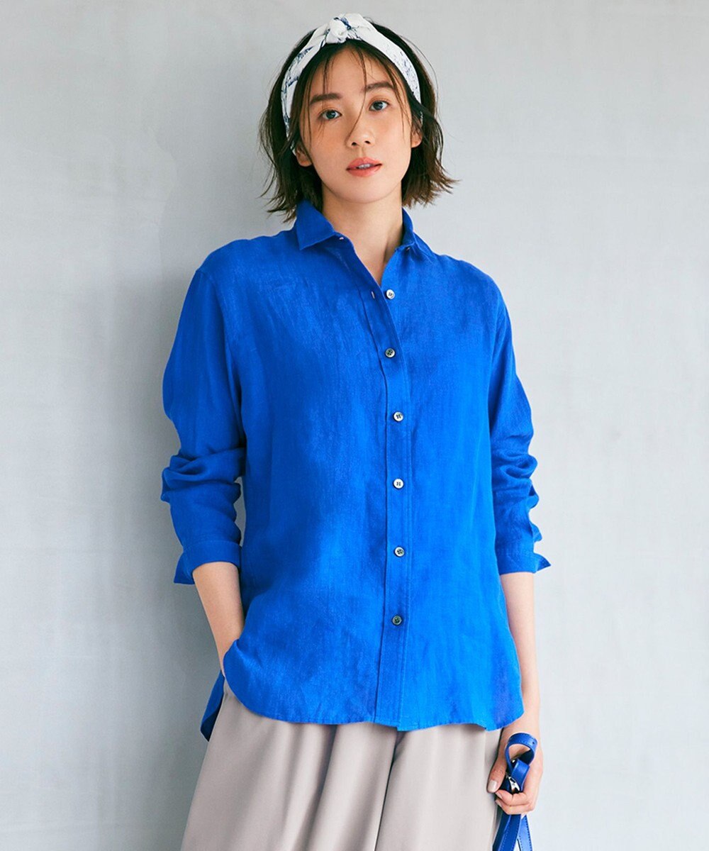 23区 L 【CLASSY. 9月号掲載/WEB限定カラーあり】LIBECO ベーシック シャツ 