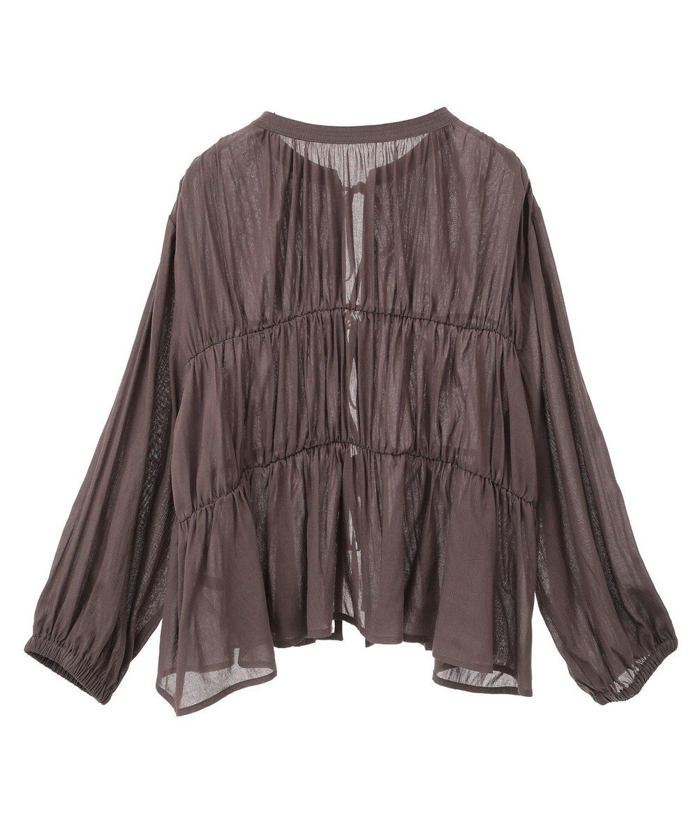 YECCA VECCA リボンデザインシアーブラウス 