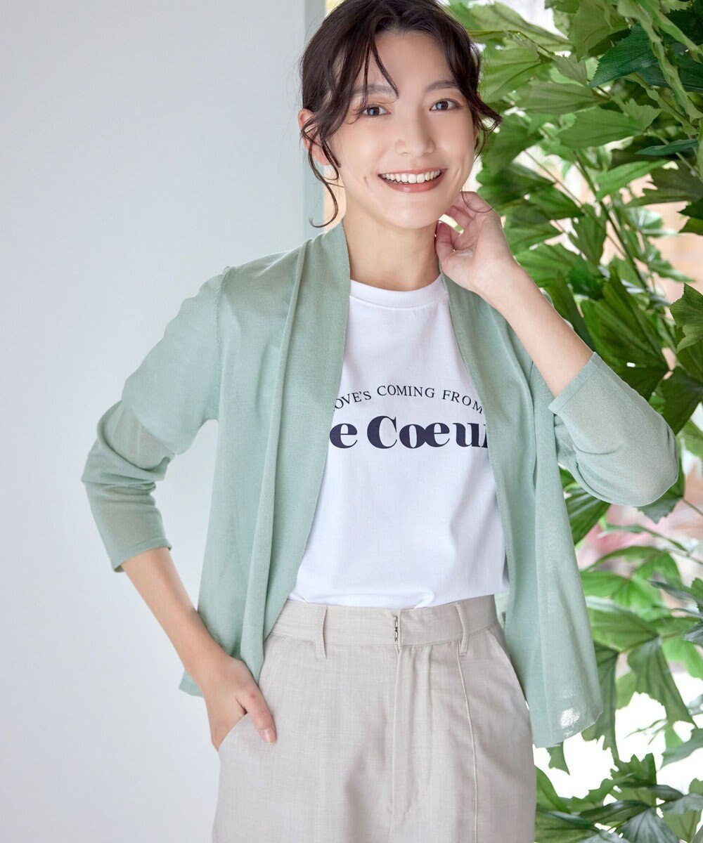 Tiaclasse L 【小倉優子さん着用・UVケア・接触冷感】ショートトッパーカーディガン 