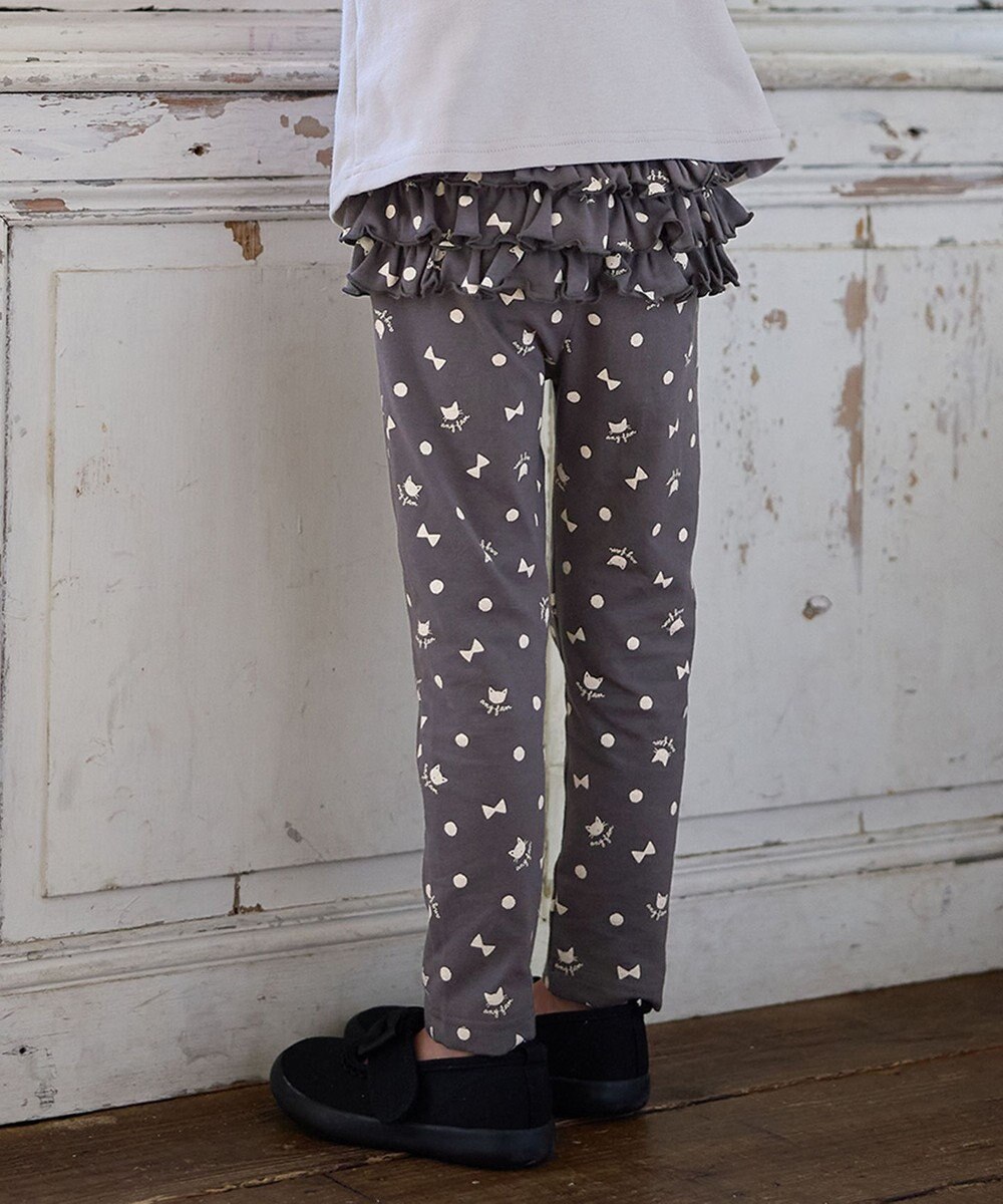 ANY KIDS 【WEB限定】フリル付き総柄レギンス 