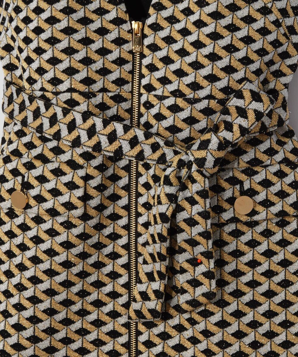 GRACE CONTINENTAL キカジャガードラメドレス 