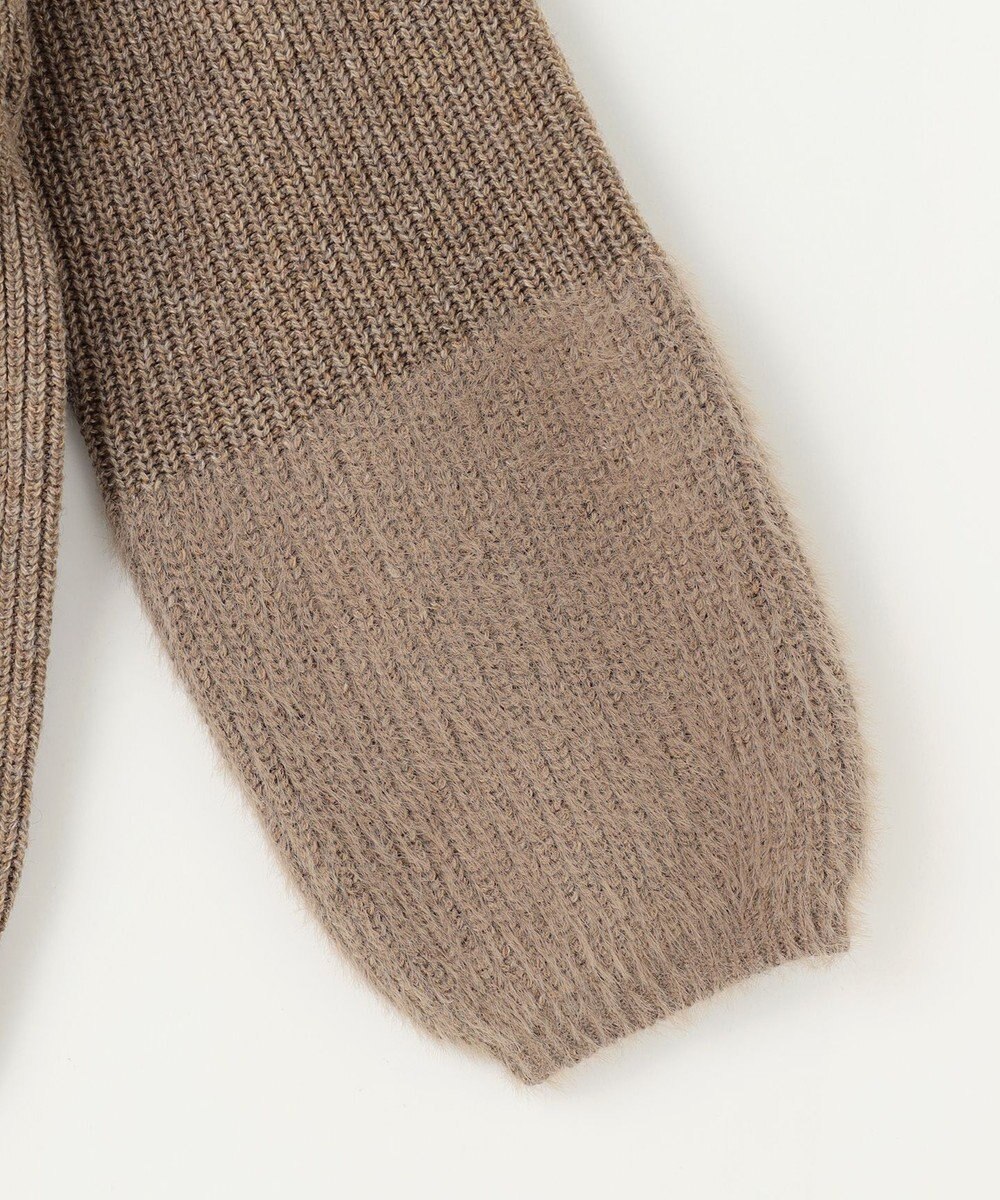 ANY ラムウールフェザーコンビプルオーバー 