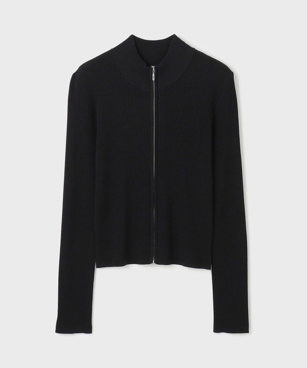 GRACE CONTINENTAL リブニットzipトップ 