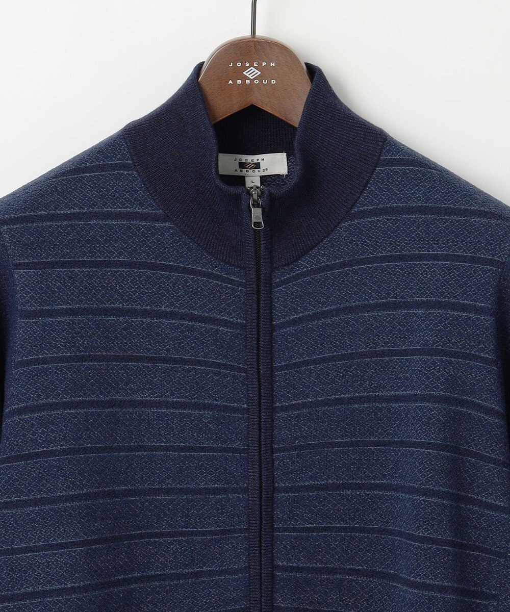 JOSEPH ABBOUD 【軽い】シェニールヤーンジャカード ジップ ブルゾン 