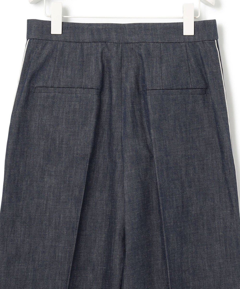 ICB L 【洗える】 コットンリアクティブデニム ワイドストレートパンツ 