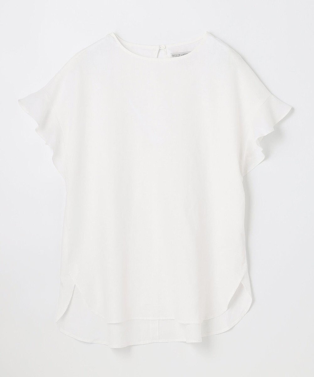 ANY 【洗える】ライトリネンクロスフレアスリーブ ブラウス 